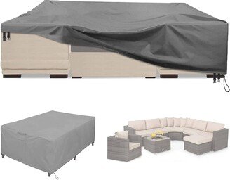 Large Sofa Cover Garden Furniture Waterproof Cover to Protect The Table, Chair and Sofa Garden Furniture Cover - 126x64x28