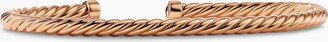 Cable Cuff Bracelet in 18K Rose Gold Men's Size Small