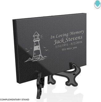 Custom Engraved Granite Plaque With Lighthouse Artwork