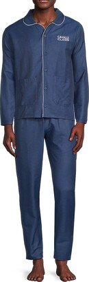 CLASS Men's 2-Piece Solid Pajama Set