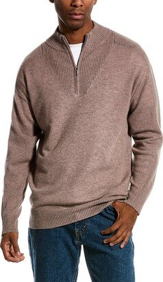 Scott & Scott London Wool & Cashmere-Blend 1/4-Zip Mock Sweater