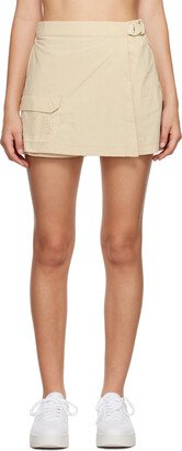 Beige RecNylon 3 Skort