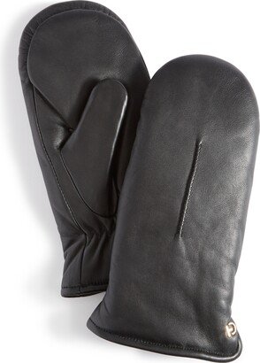 Women's Faux-Fur-Lined Leather Mittens