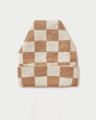 Bartlet Camel Checker Knit Beanie
