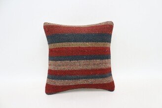 Designer Pillows, Personalized Pillow, Kilim Red Pillow Cover, Striped Cushion Case, Cool Throw Chair 2483