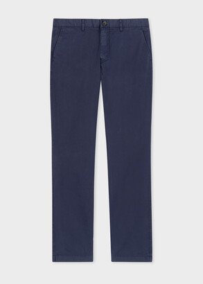 Slim-Fit Navy Cotton Twill Chinos