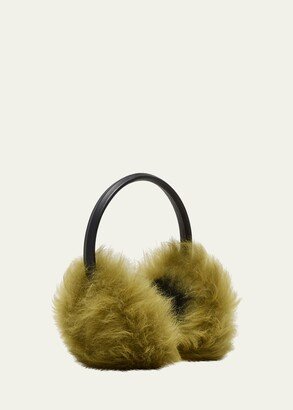 Thick Leather & Cashmere Earmuffs