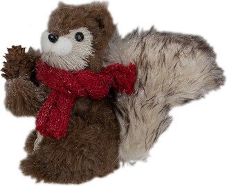 Northlight 6 Standing Squirrel with Pinecone and Red Scarf Tabletop Christmas Figurine