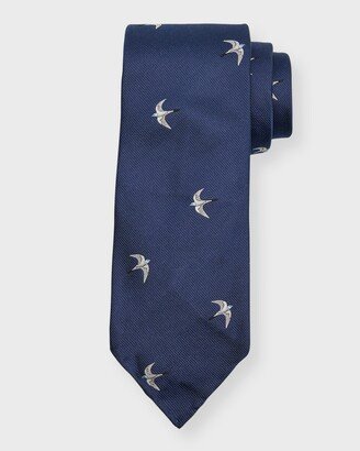 Sid Mashburn Men's Hand-Rolled Silk Club Tie