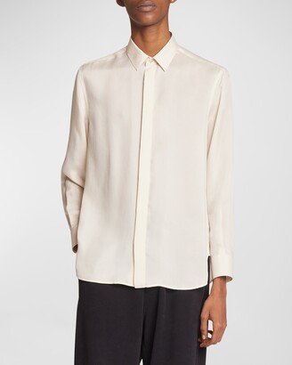 Men's Yves Satin Dress Shirt