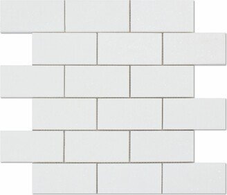 2 X 4 Thassos White Marble Honed Brick Mosaic Tile