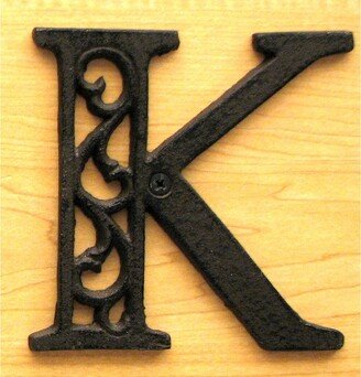 Cast Iron Letter K - 4 5/8 H x 4 5/8 W