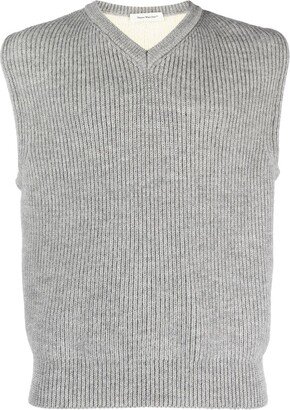 There Was One Two-Tone Ribbed-Knit Vest