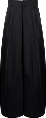 Cropped Wide-Leg Trousers-AO