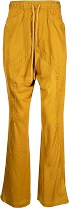 Drawstring-Waist Flared Trousers