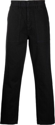 Palmes Straight-Leg Rear Logo-Patch Trousers