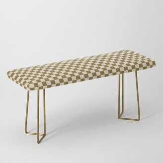 Check VI - Green — Checkerboard Print Benches