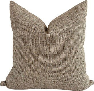 Rye Pillow Cover, Brown Pillow, Textured Farmhouse Minimal Neutral Hackner Home