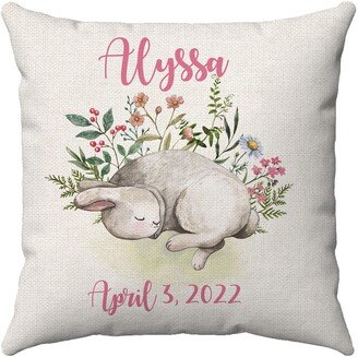 Sleeping Bunny Pillow - Personalized Gifts Nursery Decor Children's Cover Baby Shower Gift New