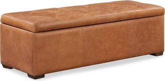 Dani Storage Ottoman Cognac Tan - Poly & Bark