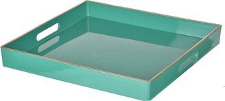 R16 HOME Turquoise Mimosa Square Tray