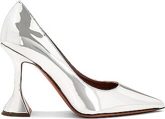 Ami Mirror Pump in Metallic Silver