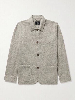 Portuguese Flannel Labura Herringbone Wool-Tweed Overshirt