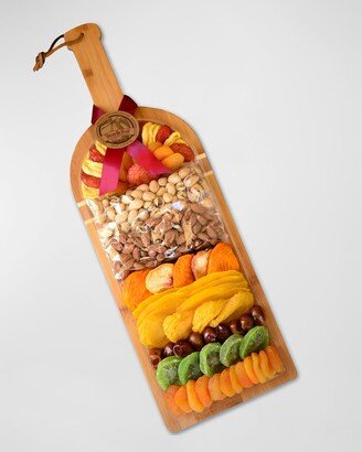 Vacaville Fruit Co. Wine-Shaped Bamboo Dried Fruit and Nut Cutting Board