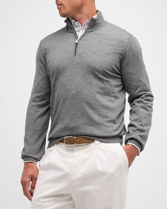 Men's Wool-Cashmere Quarter-Zip Sweater