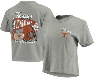 Image One Women's Gray Texas Longhorns We've Got Spirit Crop Top