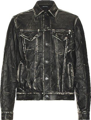 Leather Thumper Jacket Type III Drifter in Black