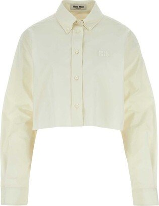 Button-Up Cropped Shirt-AA