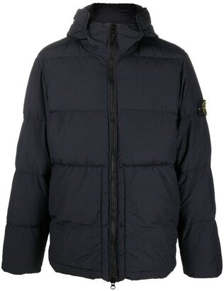 Compass-patch puffer jacket-AB
