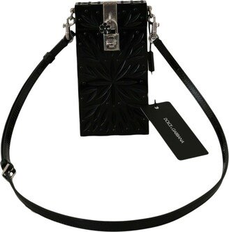 Black Crystal Plexiglass Cross Cigarette Case Women's Holder