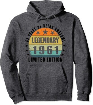 Kattos - 63rd Birthday Vintage 1961 Version 2024 63rd Birthday Limited Edition Born in 1961 Pullover Hoodie