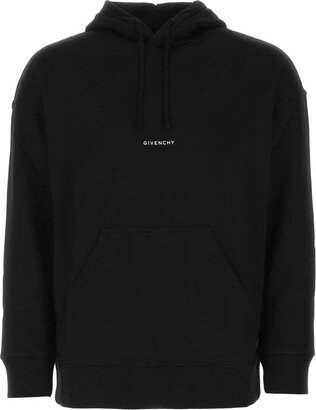 Logo Printed Drawstring Hoodie-DA