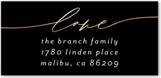 Address Labels: Elegant Script Gallery Address Label, Black, Address Label, Matte