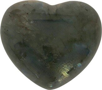 Labradorite Heart - Protection Stone Smooth Puffy Crystal Polished Gemstone Transformational Palm