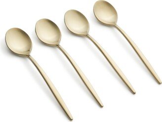 Gaze Champagne Satin Demi Spoon Set, 4 Piece