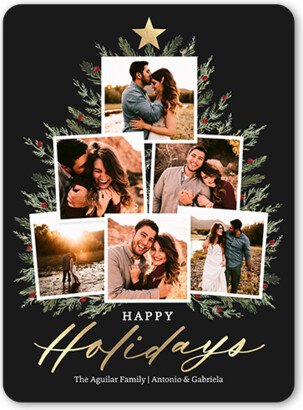 Holiday Cards: Decorated With Memories Holiday Card, Black, 6X8, Holiday, Matte, Signature Smooth Cardstock, Rounded