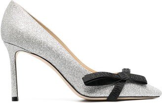 Romy 85mm glitter-embellished pumps