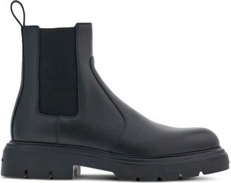 chunky sole leather Chelsea boots