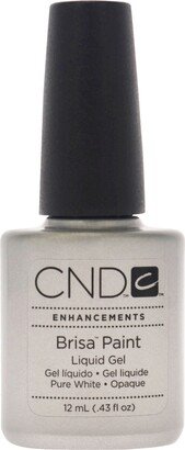 Brisa Paint Liquid Gel Opaque - Pure White by for Women - 0.43 oz Nail Gel