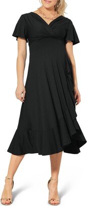 Waterfall Midi Maternity Dress