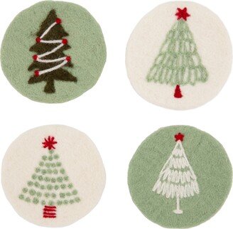 Tree Coasters Set, 4 Pieces