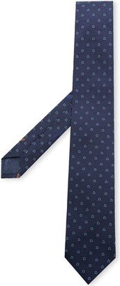 Gancini jacquard silk tie-AA