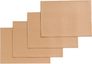 TJMAXX Set Of 4 Faux Leather Placemats-AB