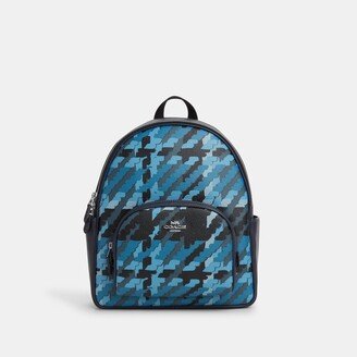 Court Backpack With Graphic Plaid Print