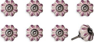 KNOB IT 8-Piece Hand Painted Ceramic Knob Set-AG