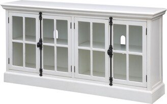 Evolution by Crestview Collection Coventry White Oak 4 Door Media Console - 72 x 17 x 36